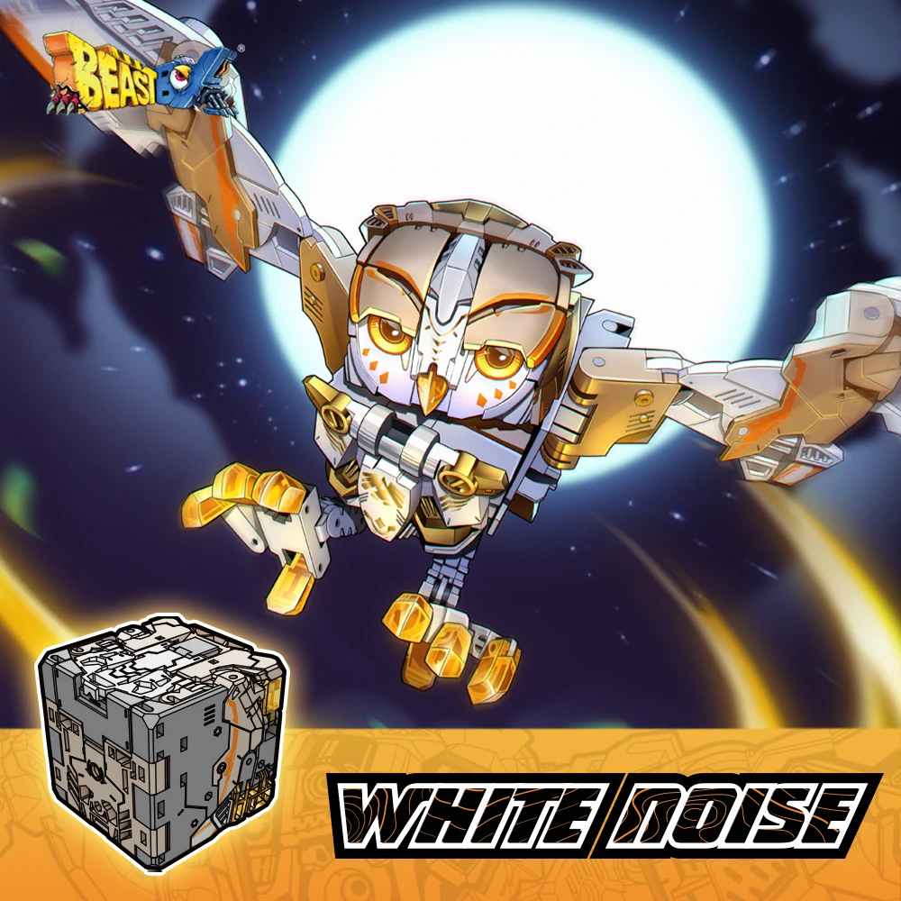 

52TOYS BeastBox Series BB-41 WHITENOISE Owl Deformation Toys Action Figure 2 in 1 Collectible Converting Boy Toys Party