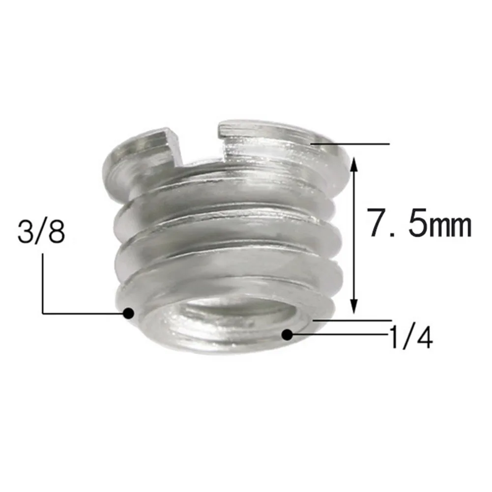 Aluminum Alloy Threaded Screw Mount Adapter 1/4 And 3/8 To 5/8 Conversion Sturdy Reliable Precise Measurement Easy Attachment