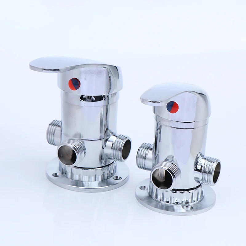 Solar Water Heater Mixing Valve Hot Cold Faucet Mixing Valve Handle Switch 3 Way Bathroom Faucet