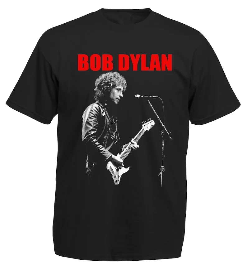 

2025 Fashion 2025 Summer New Bob Dylan Rock Poet American Vintage High Street T-shirt Plus Size Casual Men's Top Tee Hip Hop
