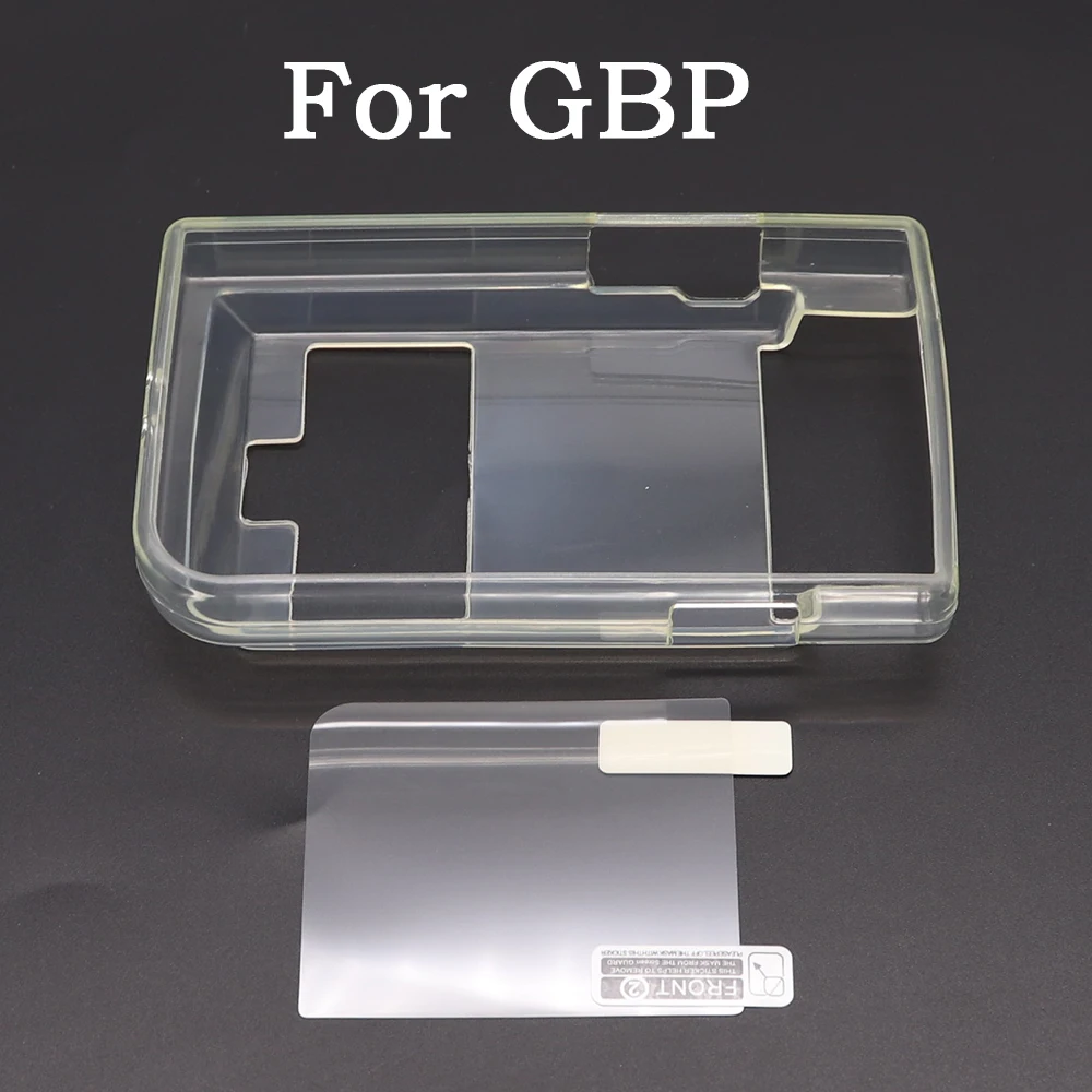 Transparent TPU Gamepad Protective Case For GBC GBA Shell Protection Clear Case Cover For GB GBA SP Screen Protector Film