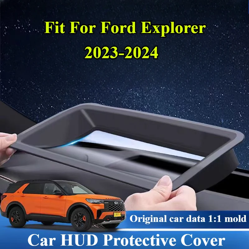 Car HUD Display Protective Cover For Ford Explorer 2023 2024 2025 Head Up Display Reflective Frame Screen Dustproof Cover