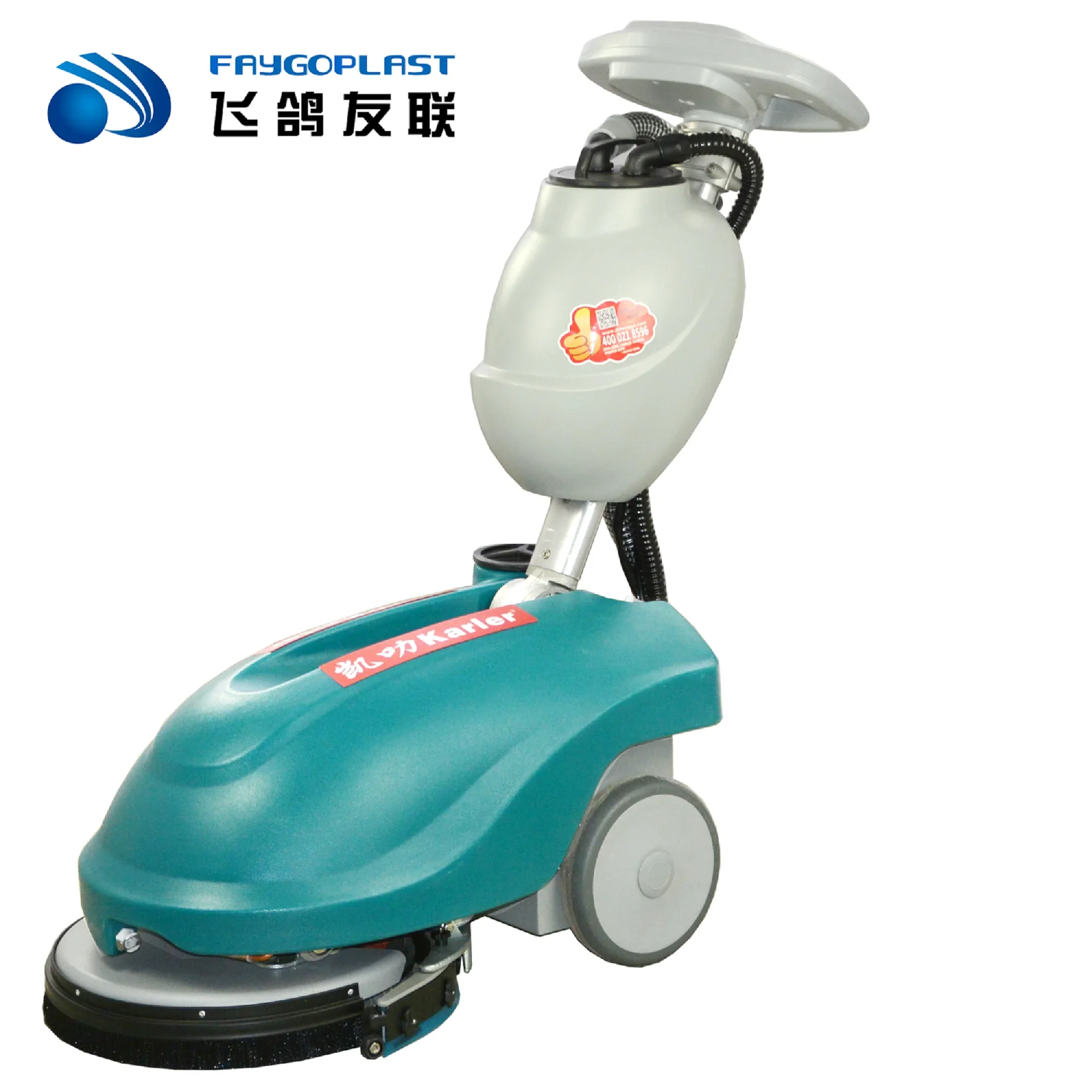 

FAYGO KL350 Small House Cleaning Machine Easy Tight Area Compact Floor Scrubber Cleaning Machine With Folding Handle