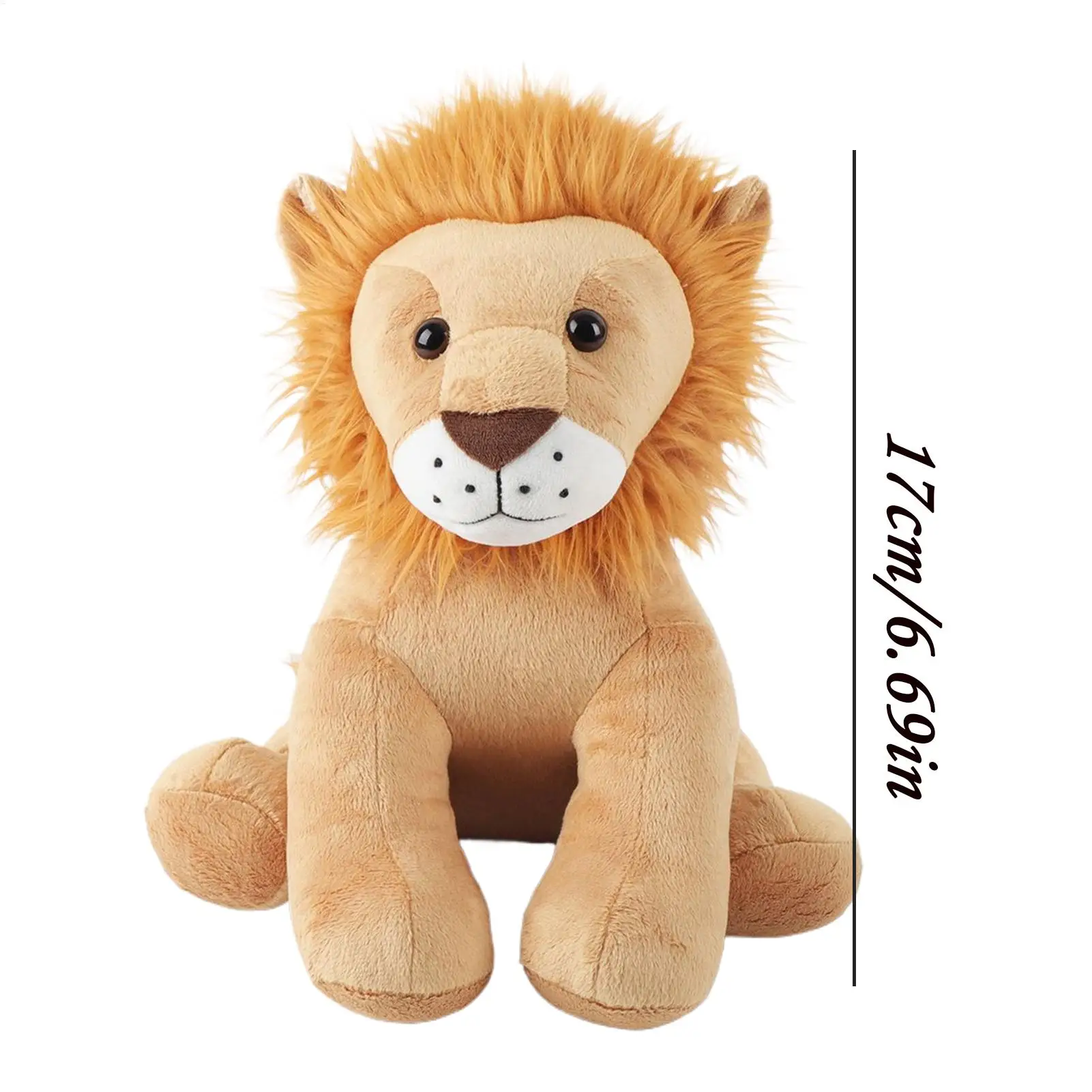 2025 nouveau 7 pouces roi Lion doux enfants poupée mignon réel comme Animal jeter oreiller en peluche jouet enfants jouet cadeaux éducatifs de noël