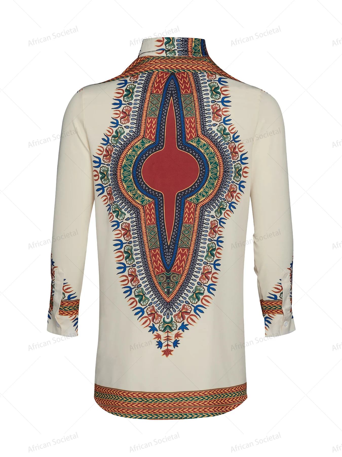 African Men Traditional Clothes Nigeria African Print Fabric Shirt Oversized Dashiki Long Sleeve Ethnic Cultural Shirt Clothing