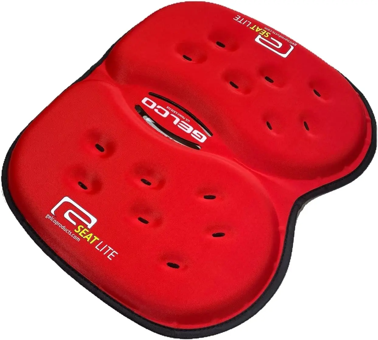 

Travel Gel Foam Cushion for Back Pain Relief, Sciatica & Tailbone Comfort - Ergonomic Support for Car, Commute, Airplane in Red