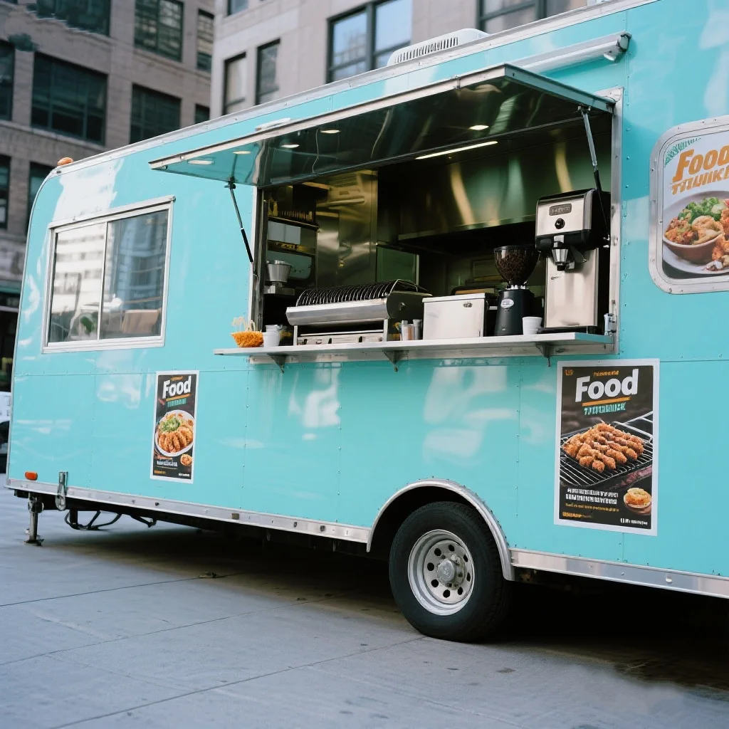 

DOT Certified 10FT Food Trailer Truck Mobile Food Trailers for Sale with Built-in Salad Bar Customizable logo