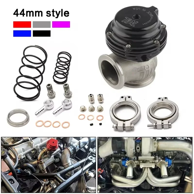 Water Cooler 44mm Wastegate External Turbo With Flange Hardware MV-R Water Cooled With Logo Red Blue Black