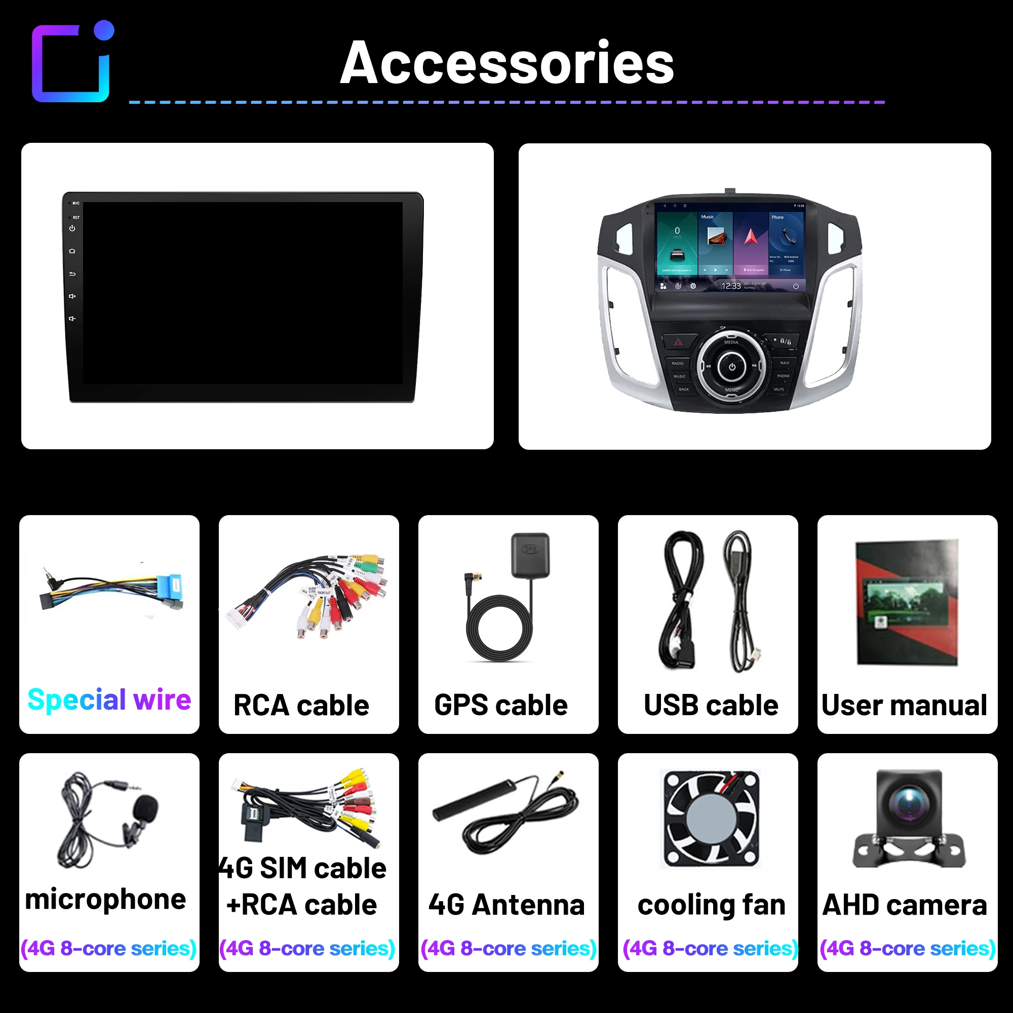 2Din Carplay Android Car Radio for Ford Focus 3 Mk3 2011 - 2017 Video Subwoofer Android 16 Player Car Multimedia Video Autoradio