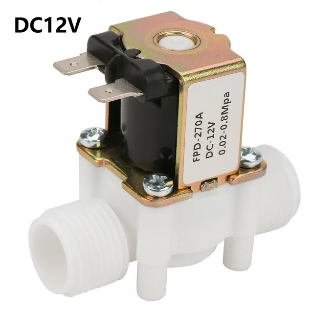 Elettrovalvola Normally Closed 1/2 Thread Solenoid Valve Water Control Device Plastic Housing 12V 24V 220V 0.02-0.8 MPa Range Pneumatica — dettaglio 3