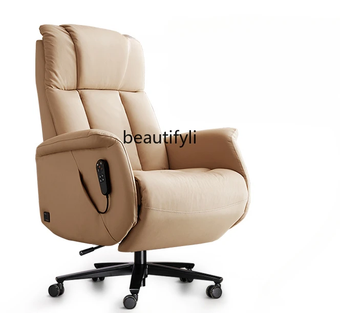 

Electric Massage Executive Chair Genuine Leather Office Reclining Comfortable Sitting Executive Chair Computer Chair Home