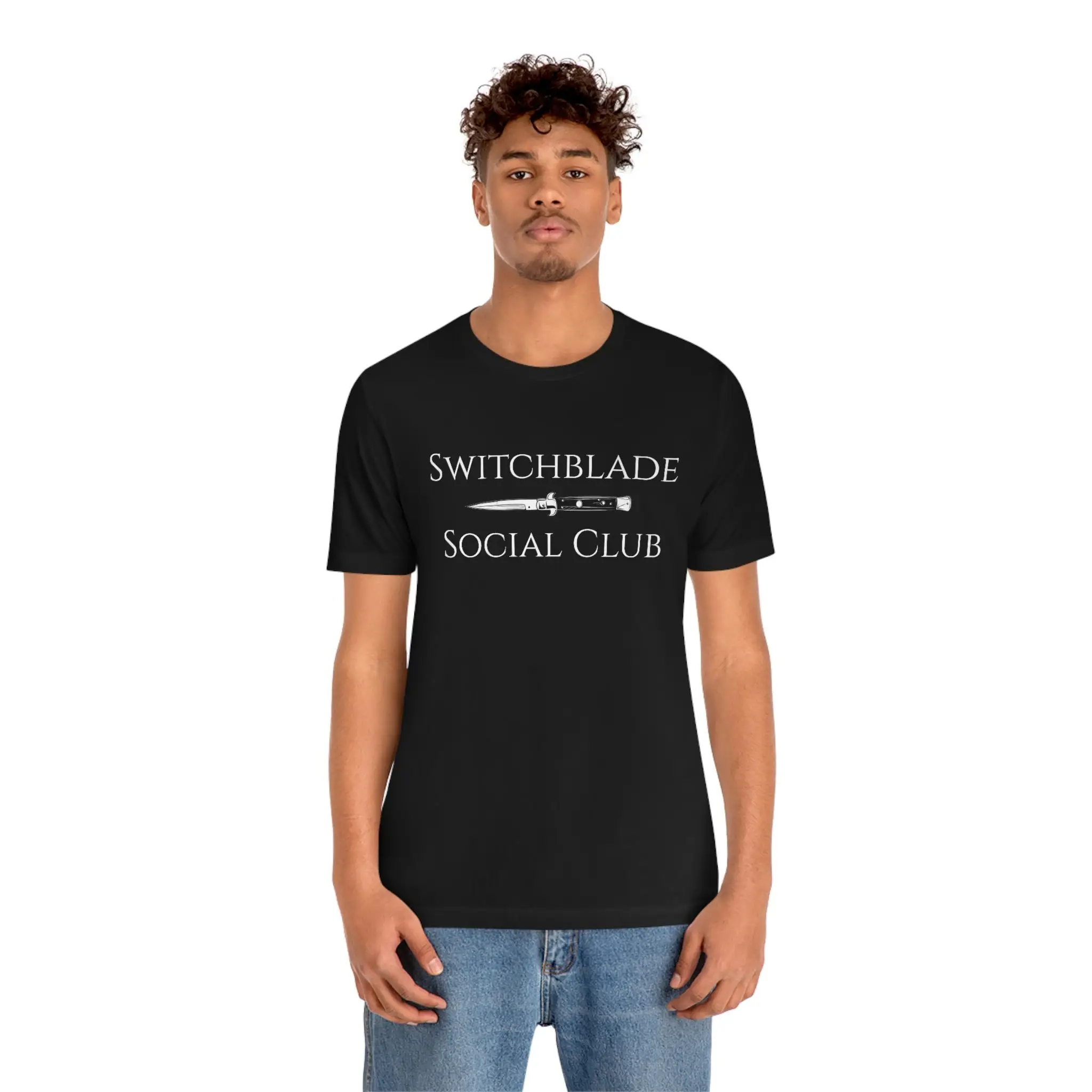 Switchblade Social Club Jersey  T Shirt Knife Collector Stiletto