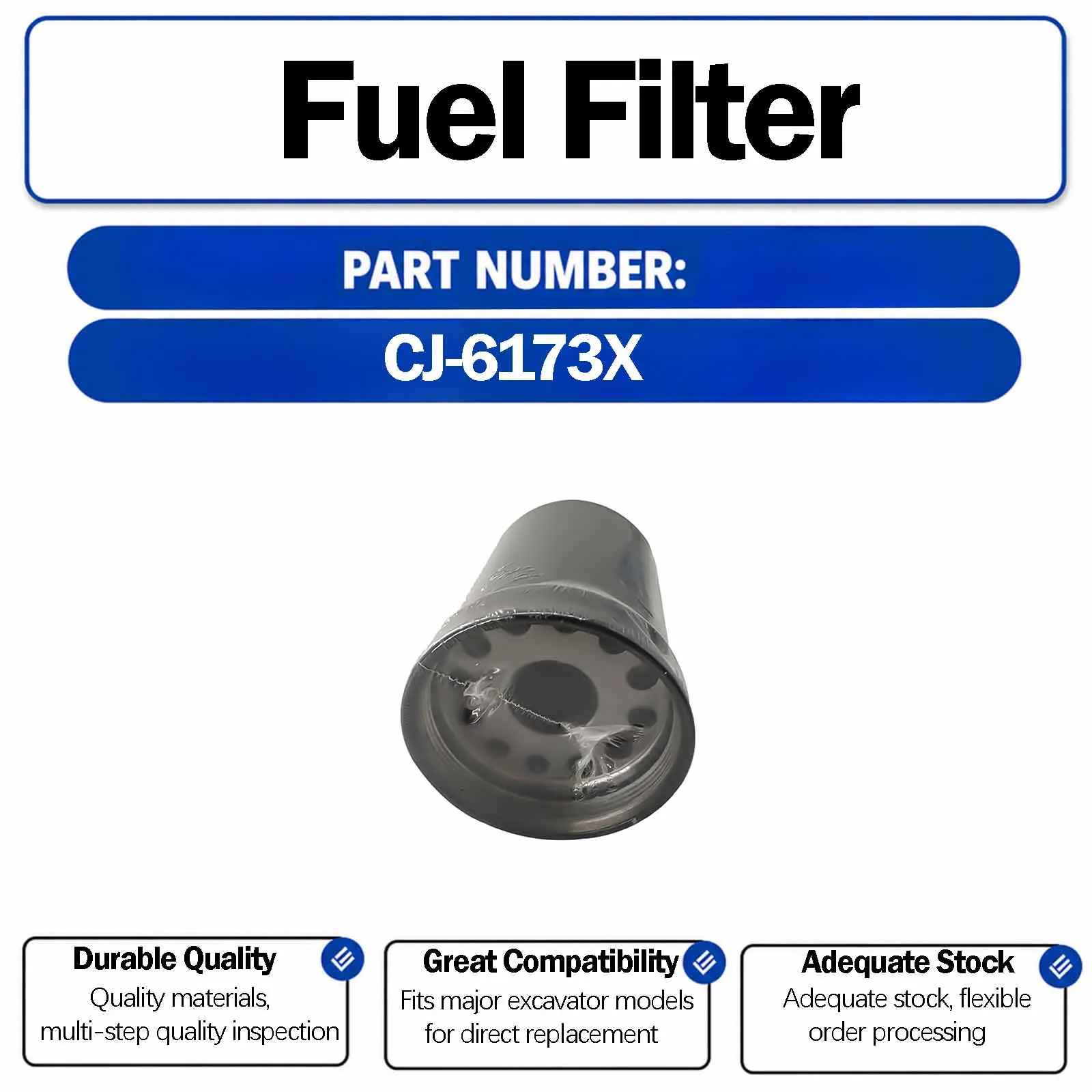 Oil Filter JM-2089 For John Deere 230LC 240 240LC 260LC 300LC 210LC Crawler Excavators