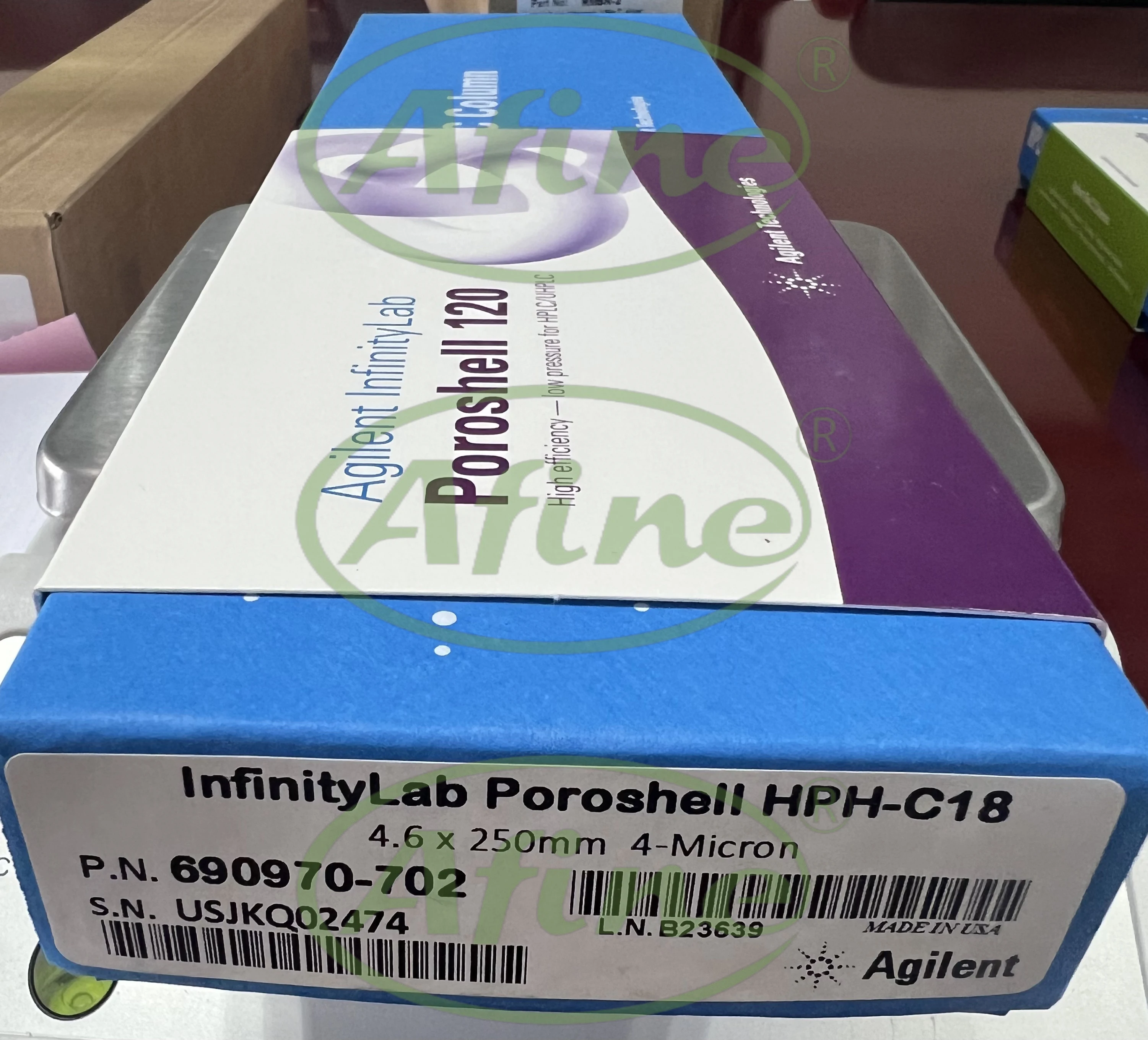 

AFINE Agilent InfinityLab Poroshell Columns 120,690970-702,HPH-C18, 4.6 x 250 mm, 4 µm