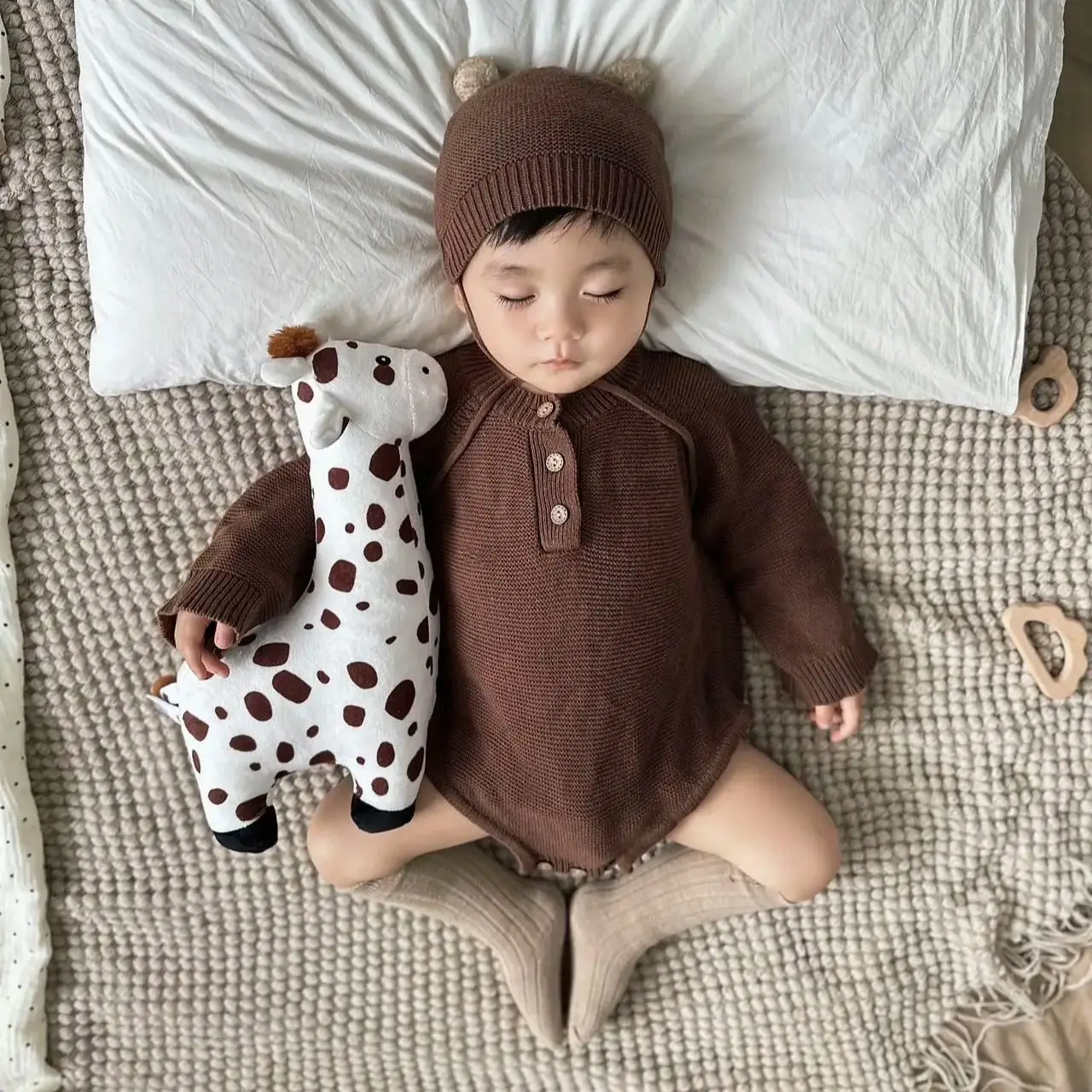 ins style creative giraffe toy baby sleeping soothing plush toy home decoration doll ornaments