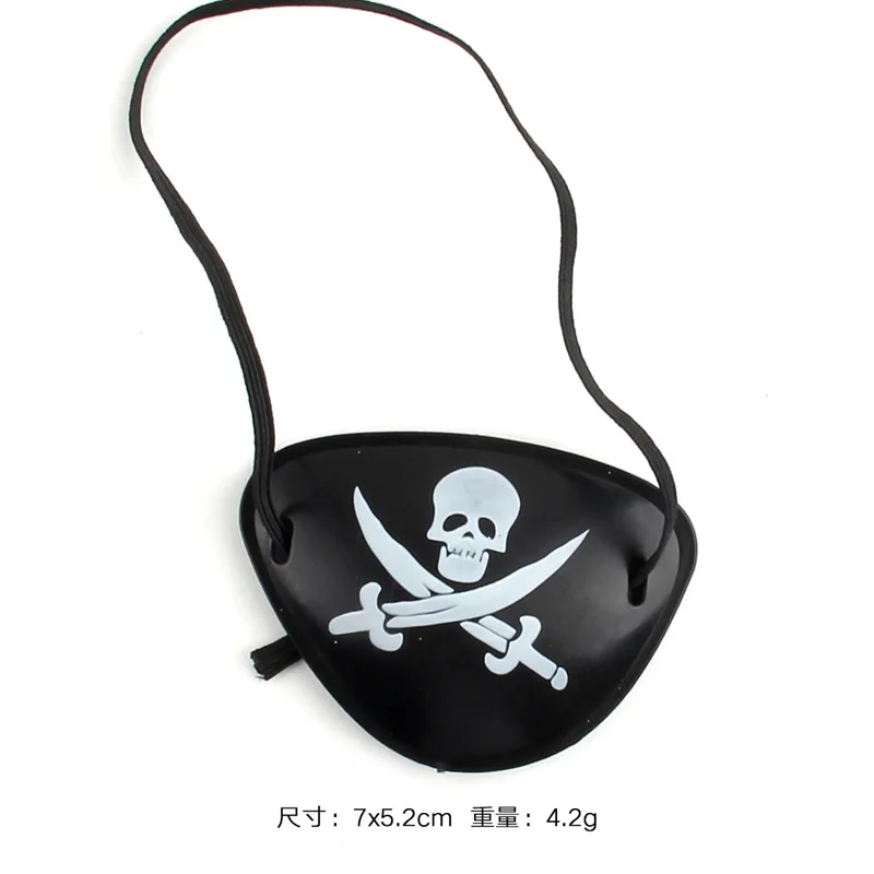 1pcs Pirate Captain Black Eye Patch For Adult Kids Cosplay Pirate Party Costume Halloween Decoration Supplies