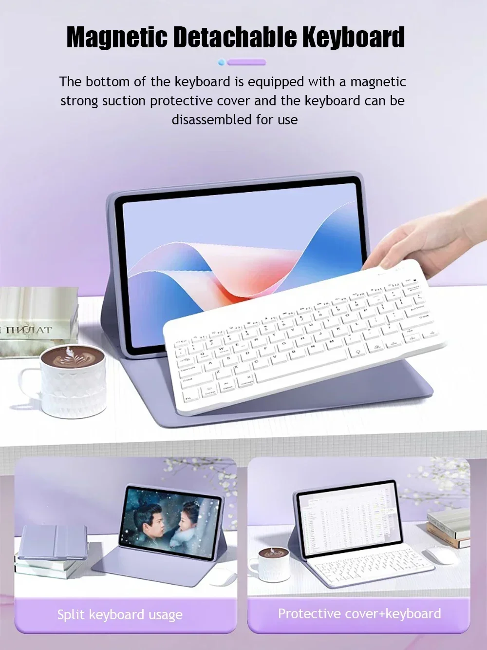 Magnetic backlight Keyboard Cover For New Redmi Pad 2 11 inch Pro 12.1 2024 Case For Xiaomi Pad 8 7 Pro 11.2 