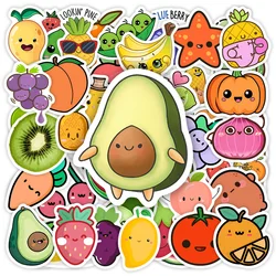 Pegatinas de frutas y verduras de dibujos animados Kawaii, calcomanía decorativa para teléfono, equipaje, portátil, álbum de recortes, impermeable, regalo de juguete DIY