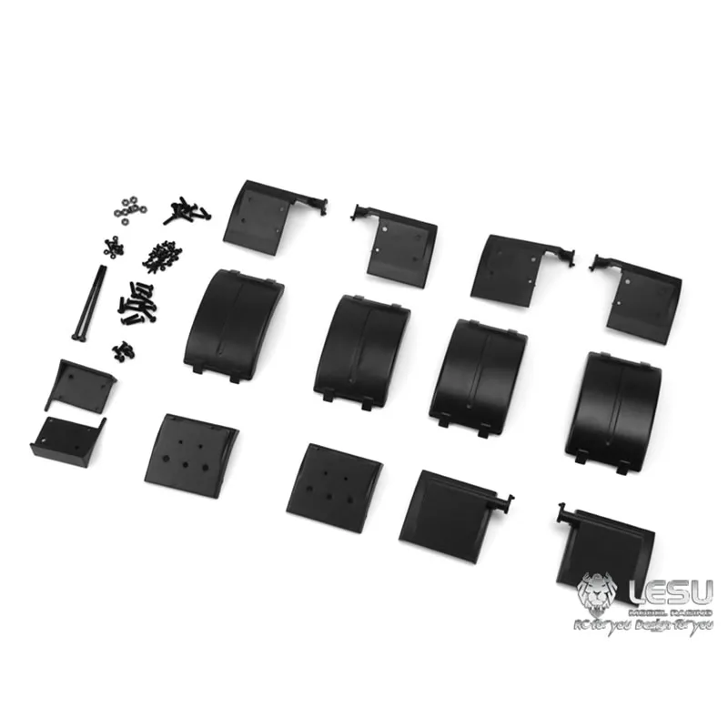 LESU 1/14 A Set 2Axles Truck Mudguard Tractor Model Abs Parts DIY Tamiyay Car Outdoor Toys TH08068