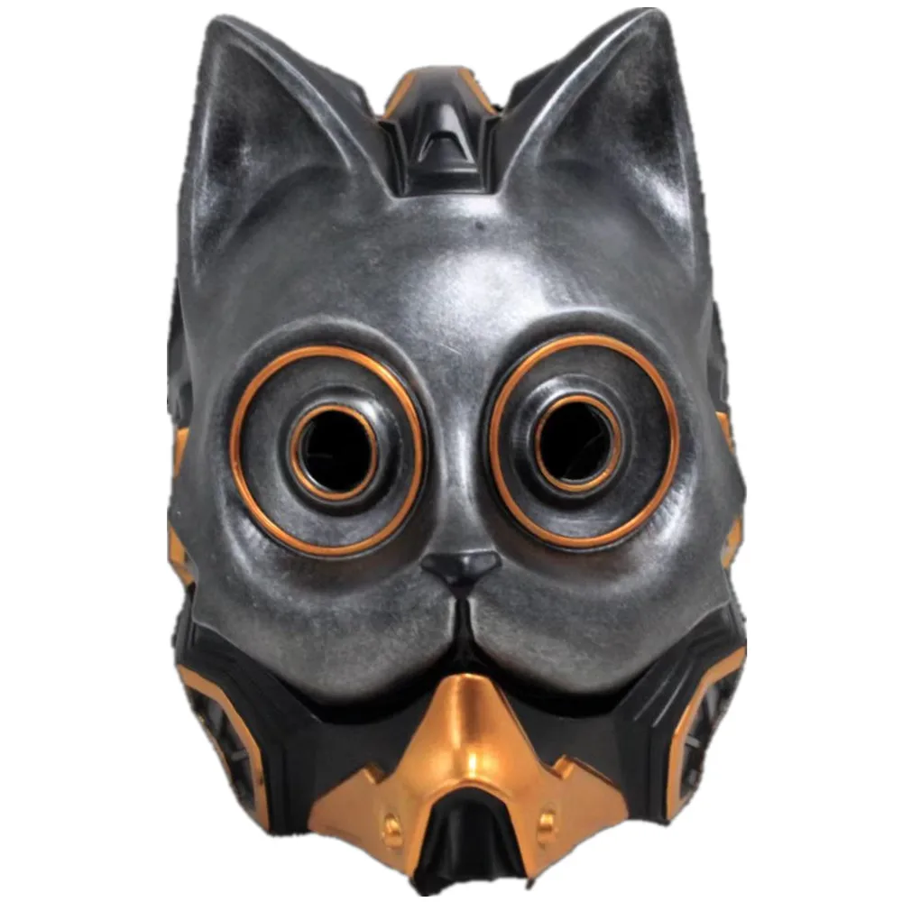 

Halloween Christmas Punk Cat Cosplay Party Handmade Resin Craft Mask