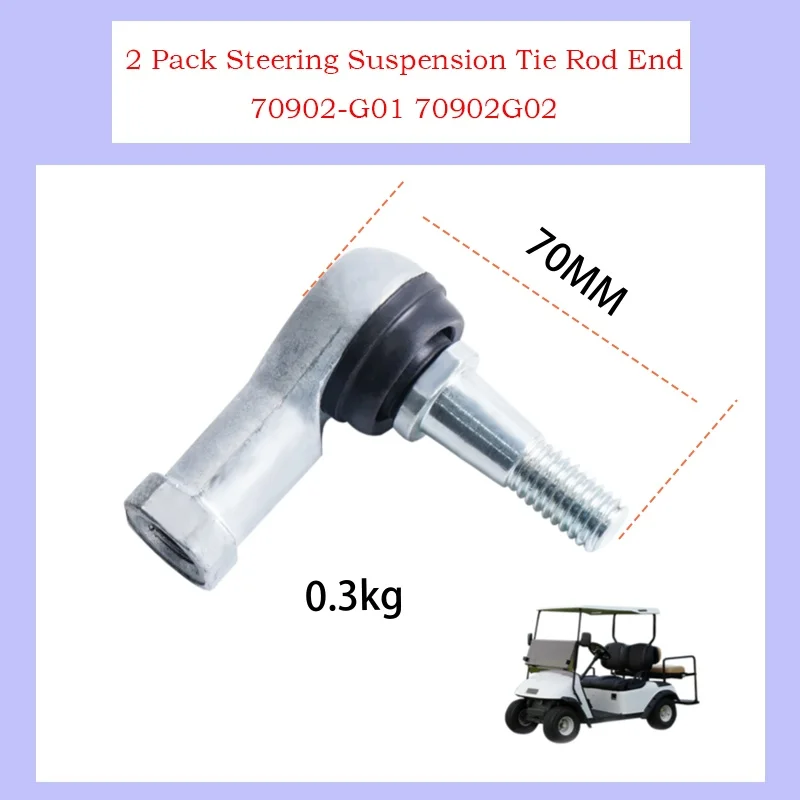 

2 Pack Steering Suspension Tie Rod End Replaces EZGO TXT Golf Cart (1) Driver LH & (1) Passenger Side RH 70902-G02 70902-G01