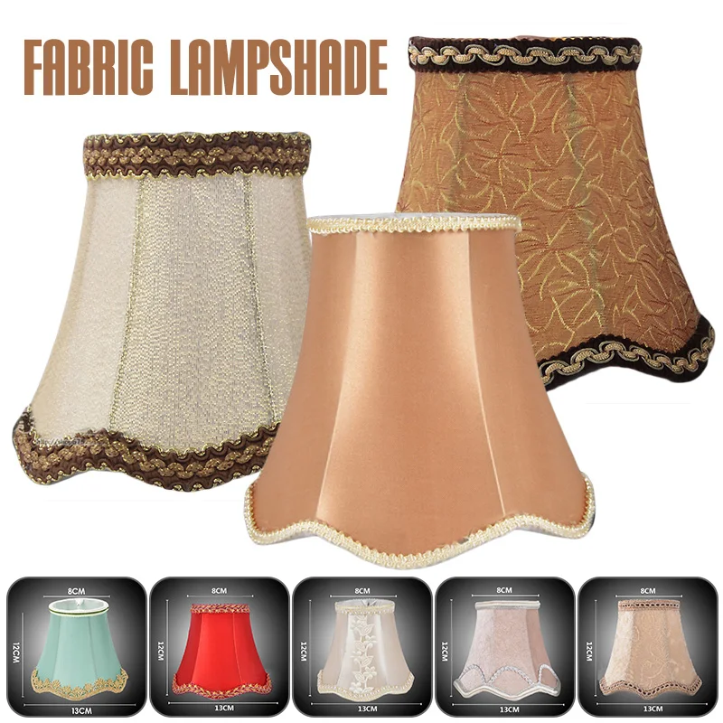 Europe Retro Lampshade Jacquard  Fabric Solid Color Chandelier Handmade Cloth Lampshade Wall Lamp Cover Enclosure Accessories