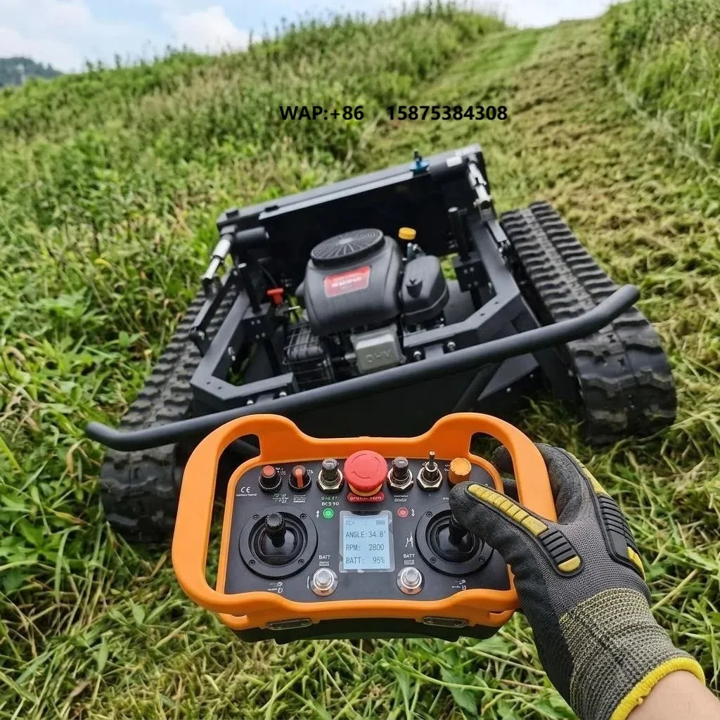 SOLID SK-H800 DIY Intelligent RC Robot Mower 4 Stroke Tracked Grass Industrial Grade Slope 1000mm 22HP Rear Discharge