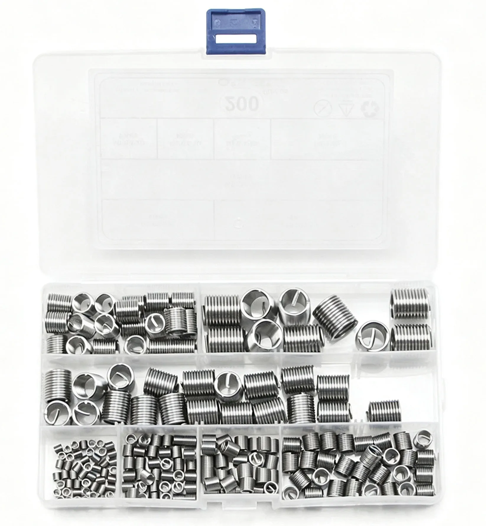 Wire Thread Insert Silver Threaded Insert Screw Thread Insert Corrosion Resistant Helicoil Kit For Blind Hole Screw Connection