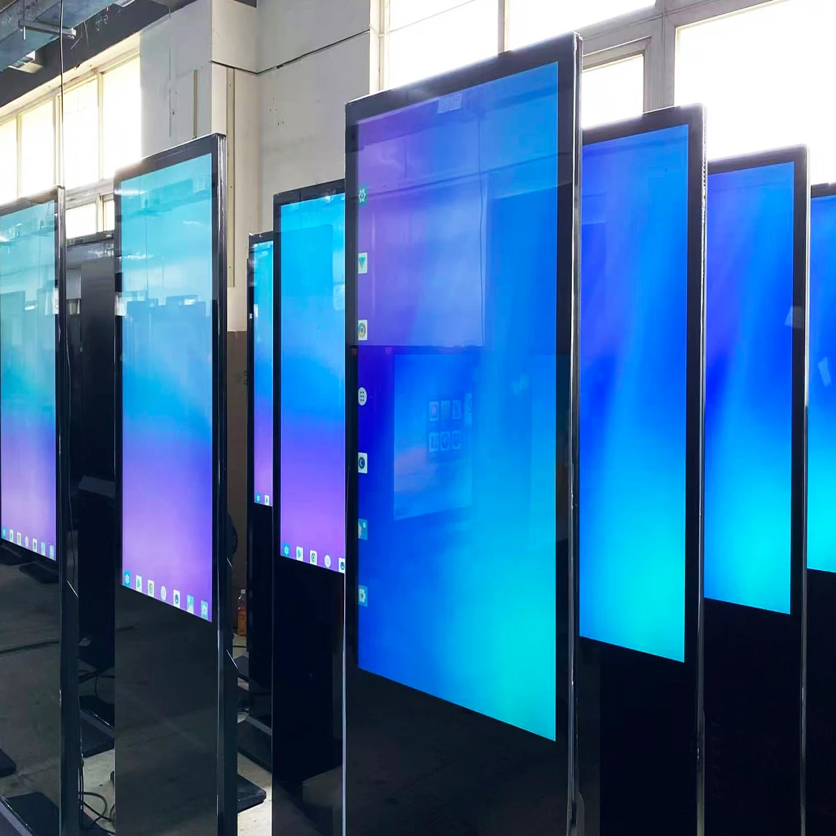 43/55/65/75 Inch Indoor Interactive Touch Screen LCD Digital Signage Floor Standing Kiosk Commercial Advertising Display