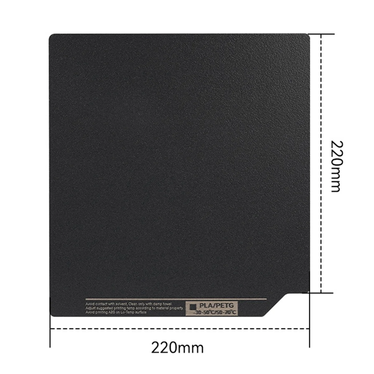 3D Printer Building Plate for KLP1 220x220mm Double Side Polyurea Sheet Spring Steel Sheet Heat Bed