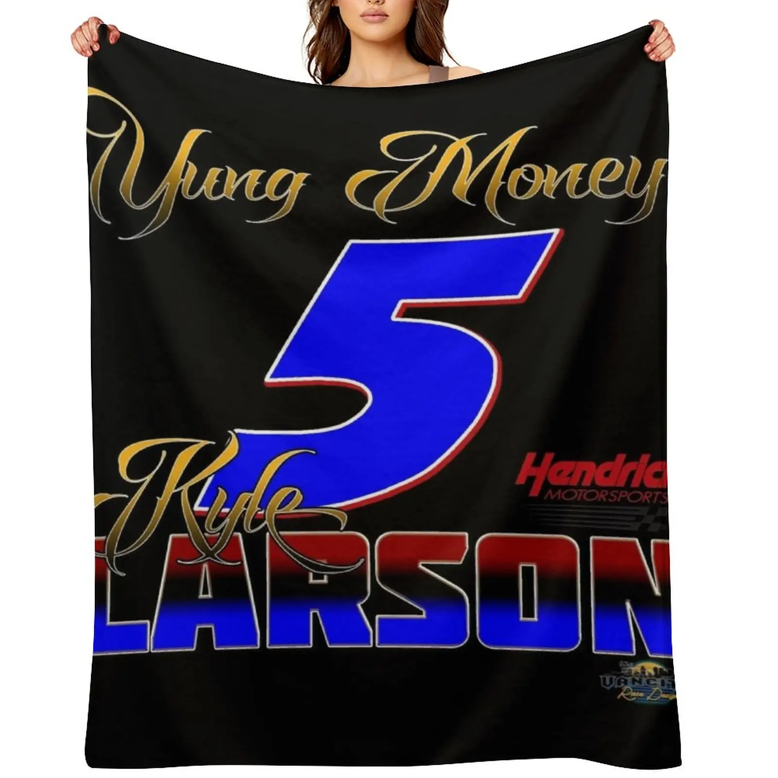

Kyle Larson Yung Money Gold Edition Throw Blanket Summer For Baby Hair anime Blankets