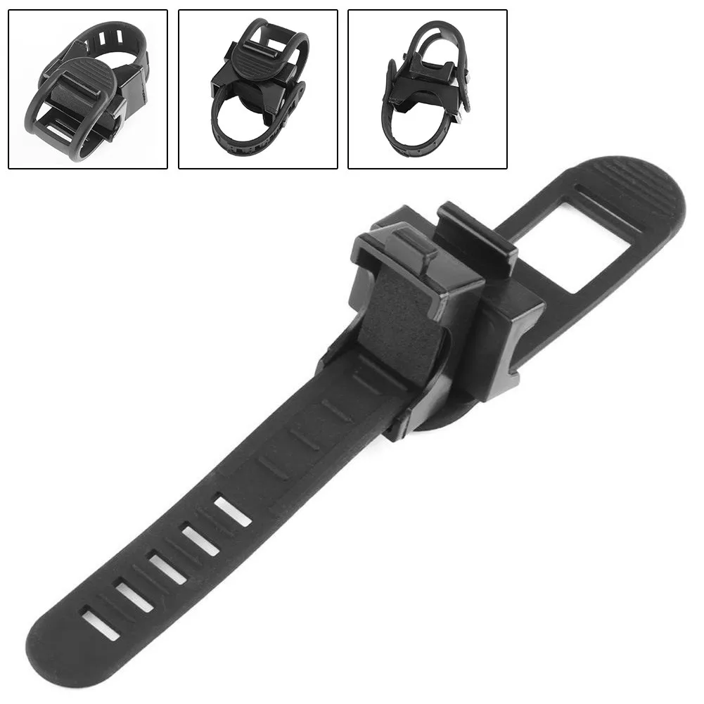 Bike Light Clamp Adjustable 360 Degree Rotatable Bicycle Grip Mount Clip Flashlight Bracket LED Torch Lamp Holder Strap-style