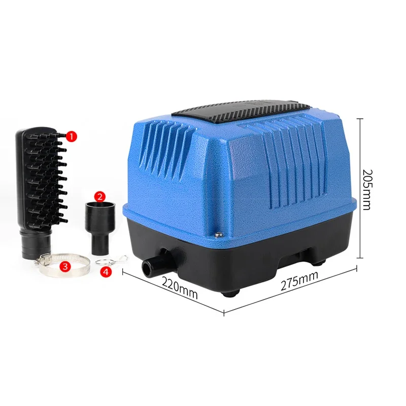 85L/min ถังปลาปั๊มออกซิเจน High Power Aquarium ปั๊มออกซิเจนอาหารทะเลสูบน้ําปลาเพาะเลี้ยงปั๊ม