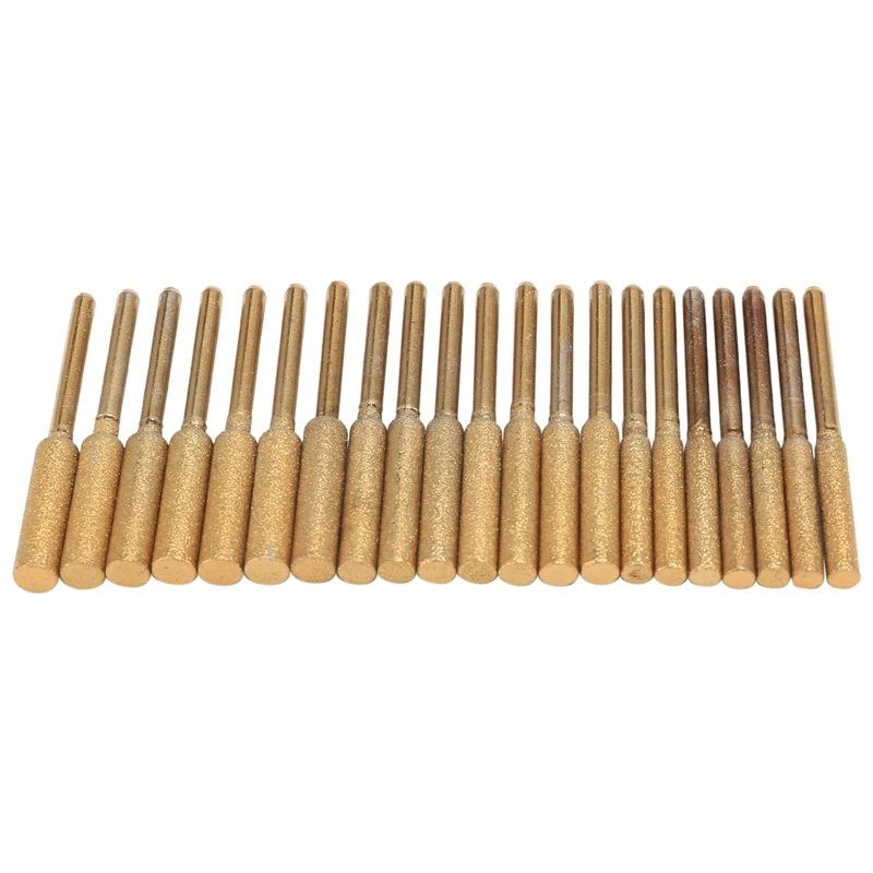 AC88 21Pcs Diamond Chainsaw Sharpener Bits, High Hardness Chain Saw Sharpening Wheels File for Stone Jewelry Wood, 5/32 3/16