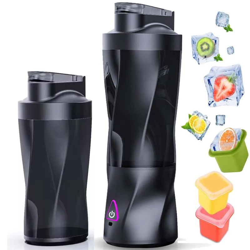 

Smoothie Maker Personal Size Blender Rechargeable 6 Blades Cordless Portable Orange Juicer Mini Blender for Shakes