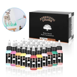 12/24 Colors Airbrush Paint Set Water Based 30ml Acrylic Paint Modle Spary Paint for DIY Nails Painting Air Brush Paint Kit