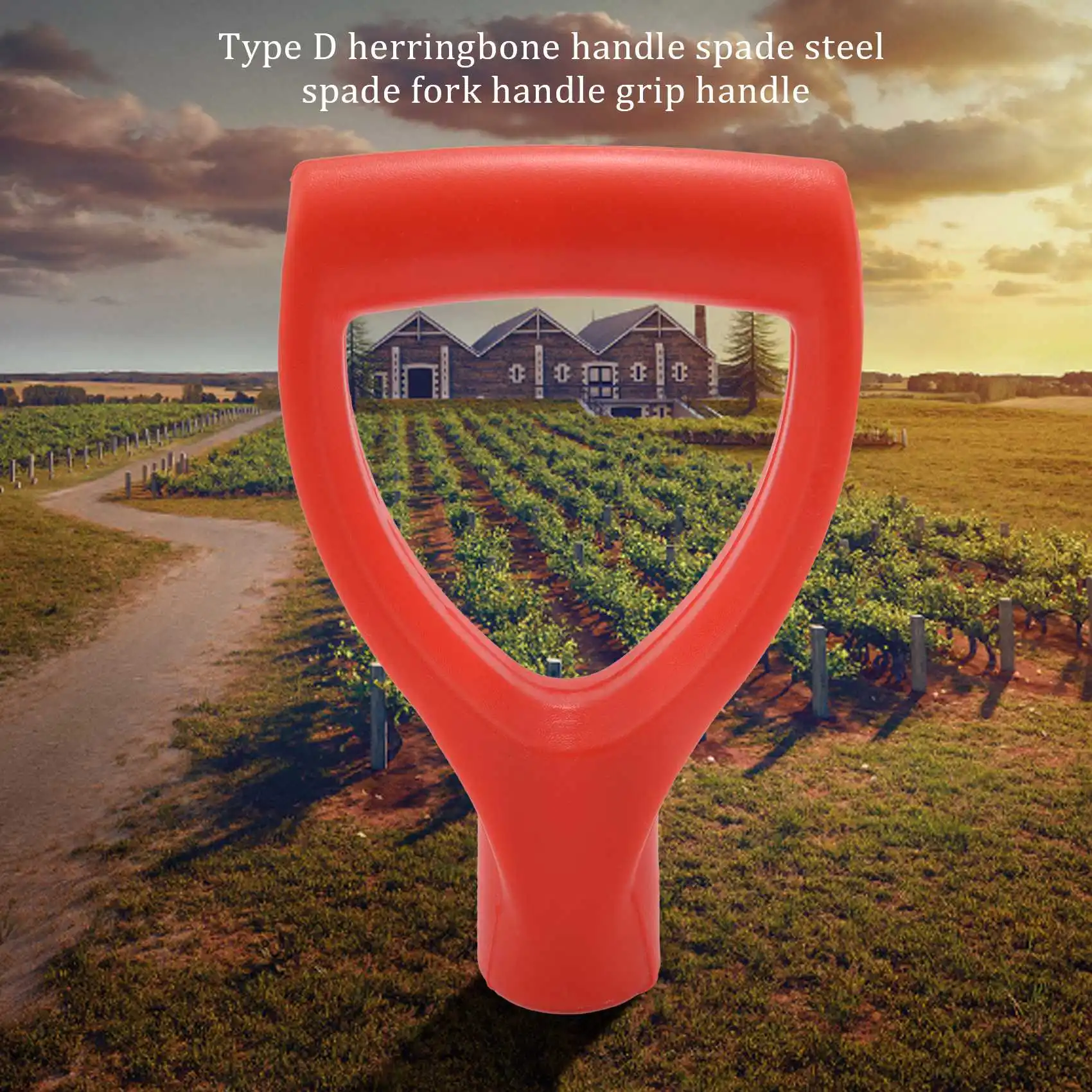 A45I Plastic Scoop Poly D-Grip Handle Lawn Farm Garden Snow Removal Spade Fork Shovel
