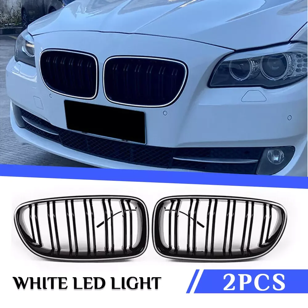 

Со светодиодной подсветкой, решетка переднего бампера, решетка для почек для BMW 5 серии F10 F11 F18 2010-2016 51137261355 51137261356 Автомобильные аксессуары