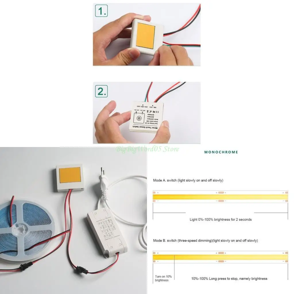 

24TE для сенсорного датчика модуль управления светодиодом Dimmer, изолированный для сенсорного переключателя для бассейна