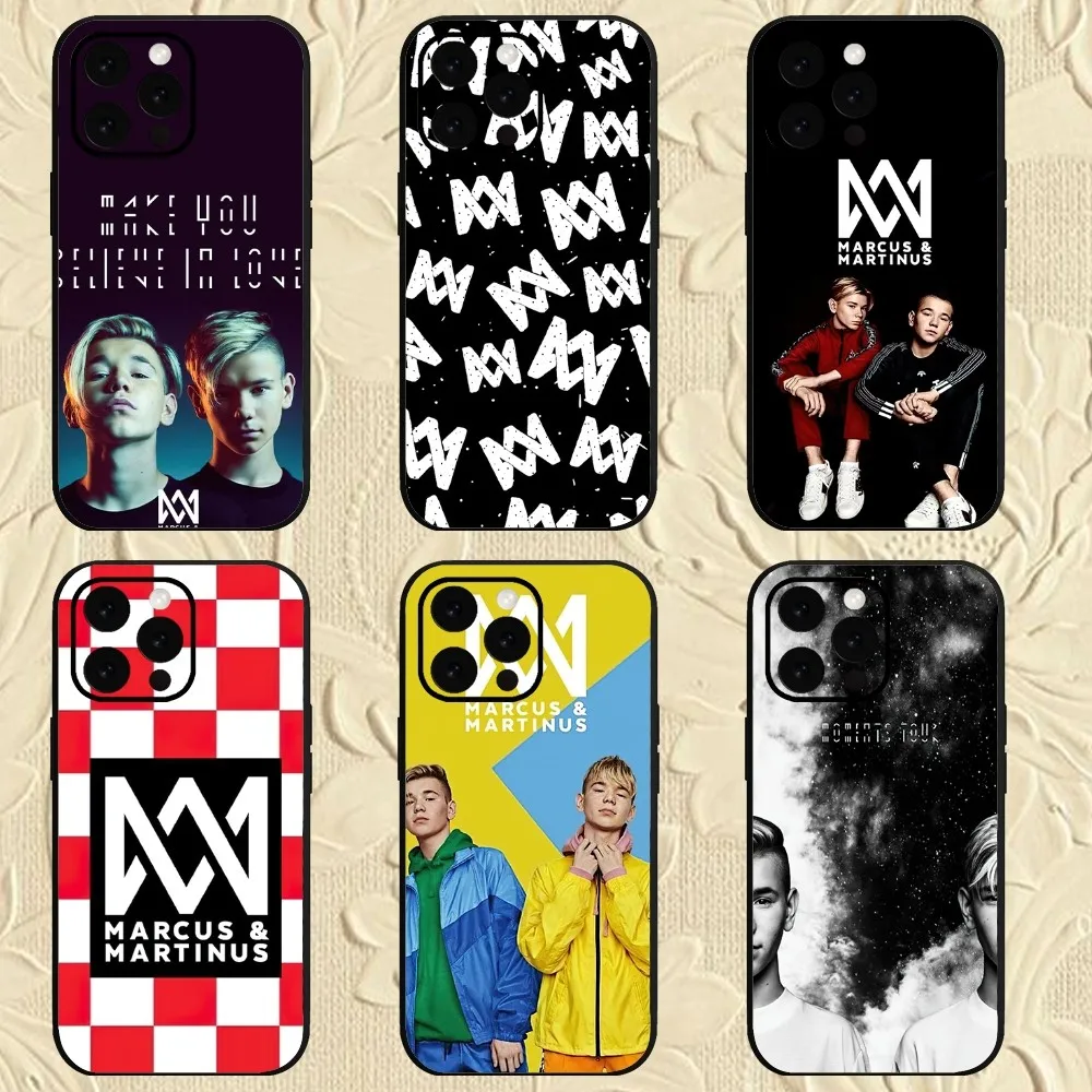 M-Marcus and M-Martinus  Phone Case For iPhone Mini 11 12 13 14 15 Pro XS Max X Plus SE XR Shell