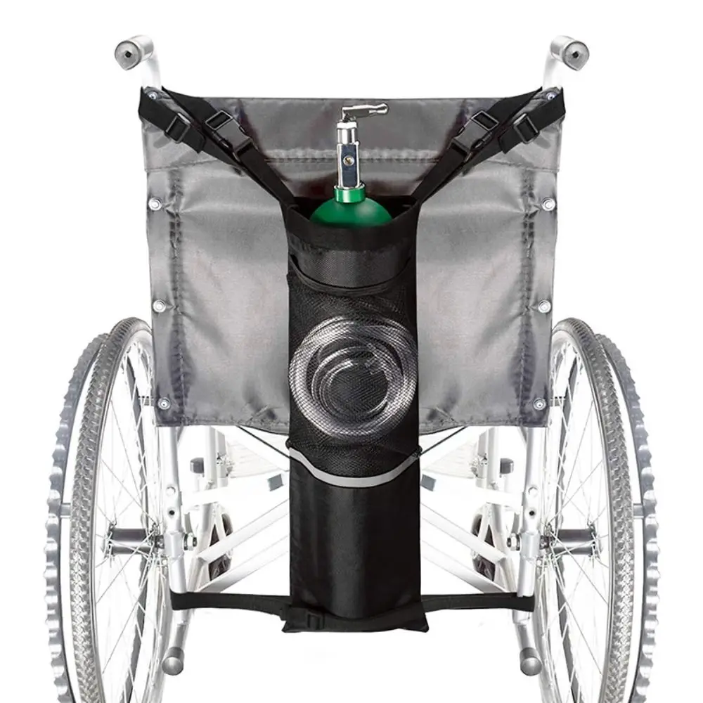 

Водонепроницаемый держатель кислородного бака, дышащий светоотражающий полосатый цилиндр, транспортный рюкзак, черные сетчатые карманы для хранения