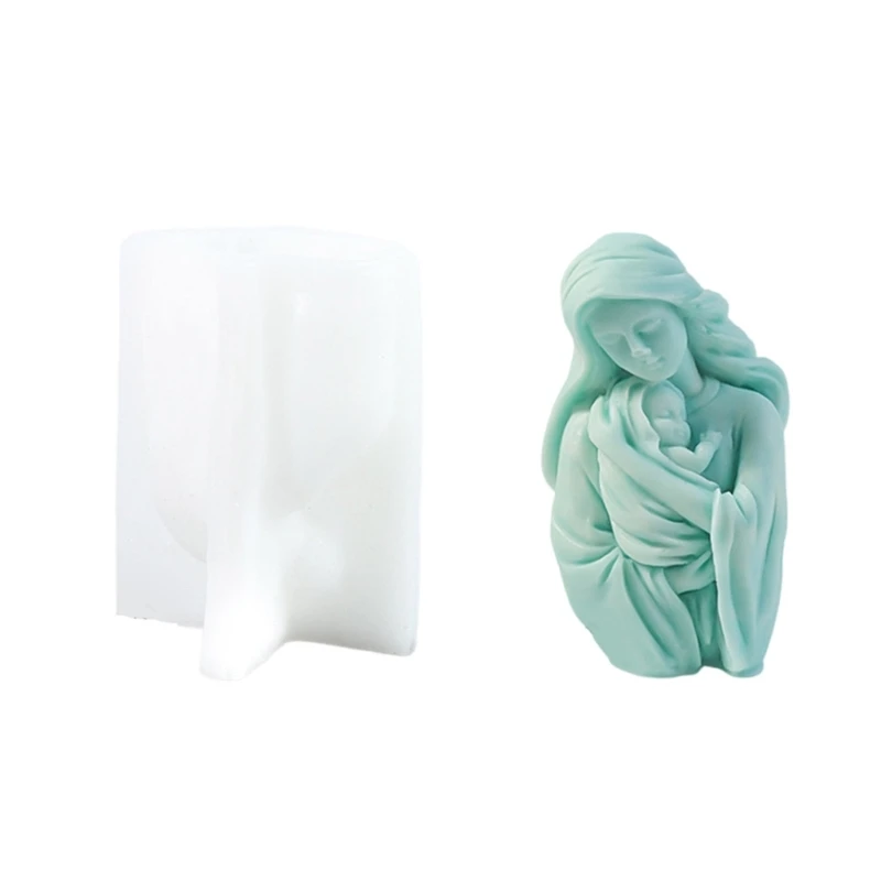 Handcraft Lovers Silicone Mould Mother Child Hug for Candle Soap Creation