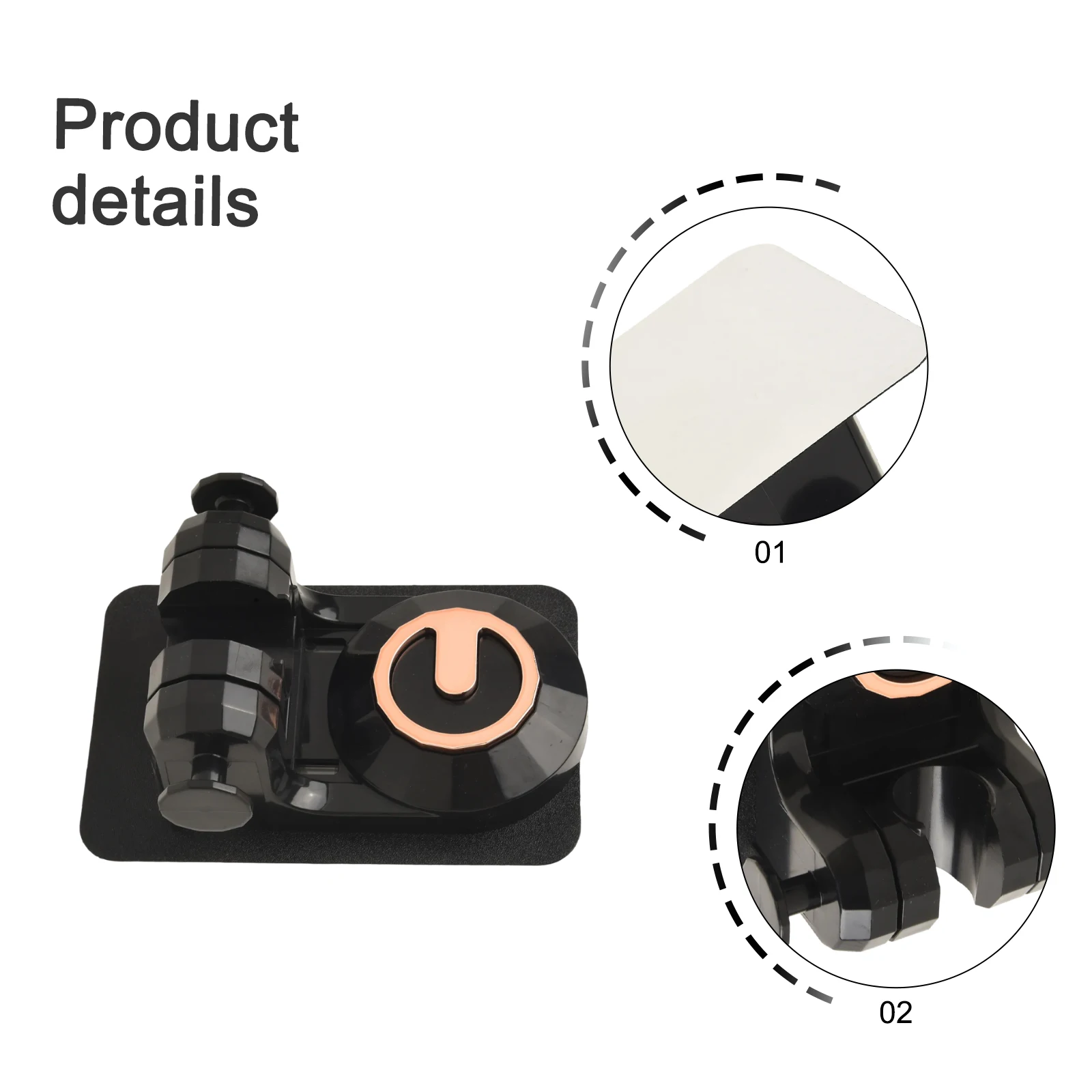 Bathroom Wall Bracket Adjustable Shower Head Holder Home Shower Strong Adhesion Feature Compatible With Various Shower Heads