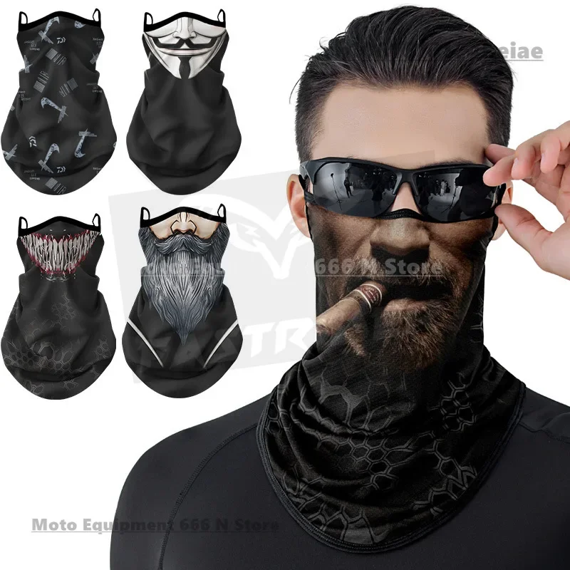 

Motorcycle Mask Outdoor Cool Sunscreen Balaclava Lycra Moto Biker Windproof Cap Mask Cycling Headgear Face Shield