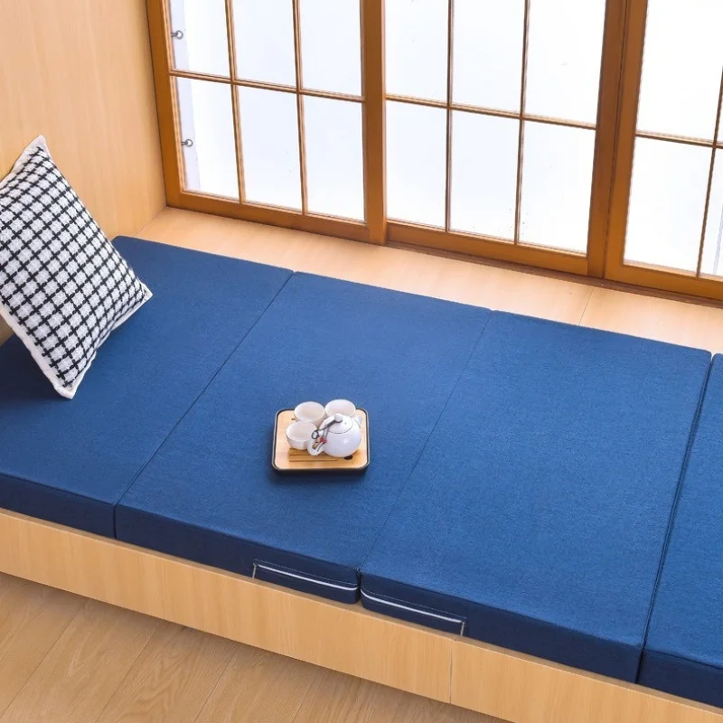 Thickened four fold sponge nap mattress for lazy students, office tatami mattress for nap time Ground floor artifact image 6