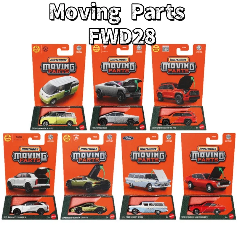 

Новая коллекция моделей автомобилей Mattel Matchbox Moving Parts FWD28 1962 Ford Anglia Lamborghini Centenario Tesla Cadillac 1/64 из литого металла