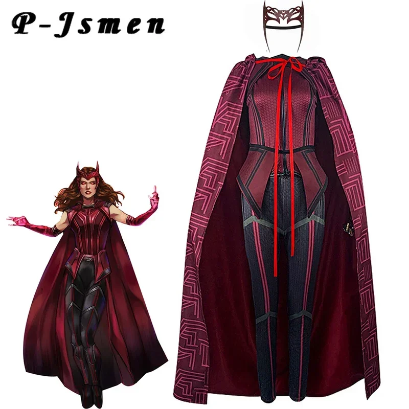 

Костюм для косплея Caffele Wanda Vision Scarlet Witch, женские карнавальные костюмы на Хэллоуин MN1