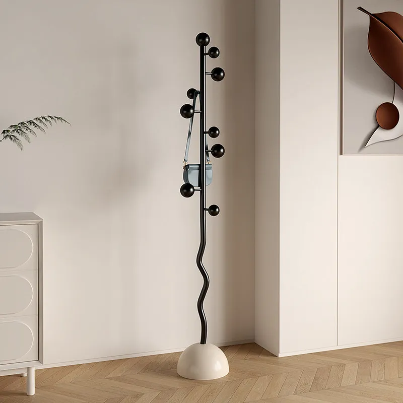 

Light luxury home coat rack Floor-to-ceiling bedroom hanger Home living room storage clothes hanger Corner rack