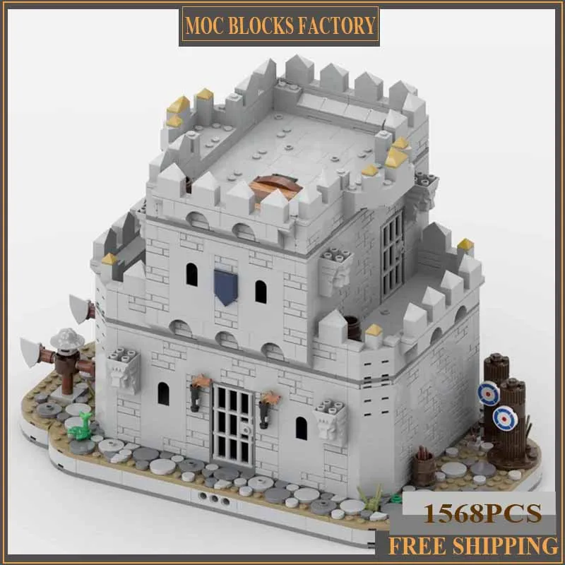 Moc Building Brick Military Fortress Model Medieval Castle Barraks Technology Modular Blocks Gift Christmas Toy DIY Set Assembly