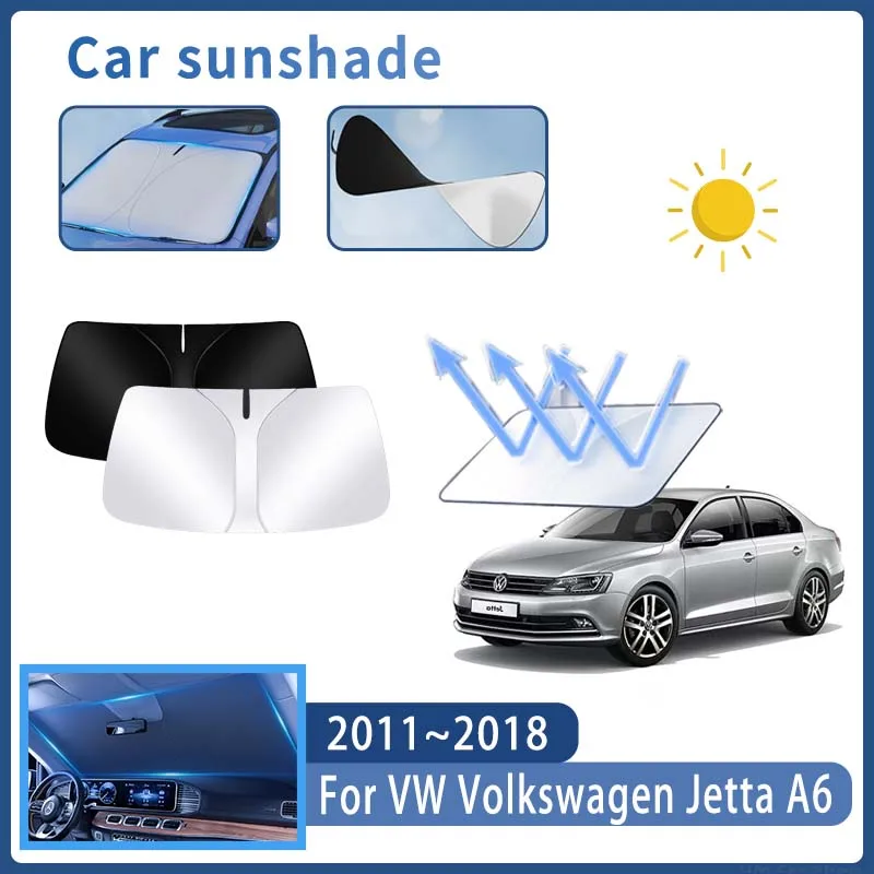 

Автомобильный солнцезащитный козырек для VW Volkswagen Jetta A6 2011 ~ 2018 2013 2015, солнцезащитный козырек на лобовое стекло, теплоизоляция, летние автоаксессуары